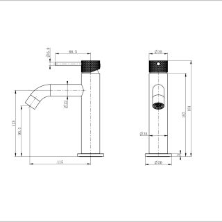 Смеситель для раковины Wonzon & Woghand WW-H1061-CR хром